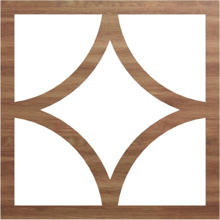 Ekena Millwork Statesman Wood Fretwork Pierced Ceiling Medallion, Walnut, 34"OD x 21 3/4"ID x 3/8"T CMWP34X34X0375STWA